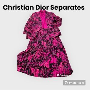 Vintage Women’s Christian Dior Silk Separates.Jacket, Blouse, &Skirt. Sz 10&14.